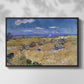 Wheat Field with Reaper, Auvers, 1888 - Floater Framed Canvas Print
