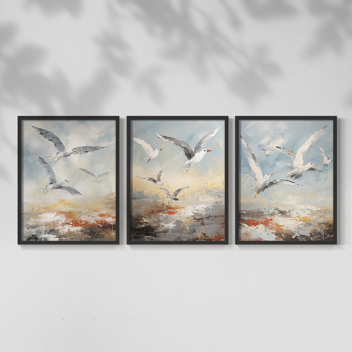 Sea and Shore Series CII - Restickable Framed Art Set