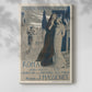 Canvas art print of a stylized scene with classical forms and decorative borders with a soft shadow on a white background.