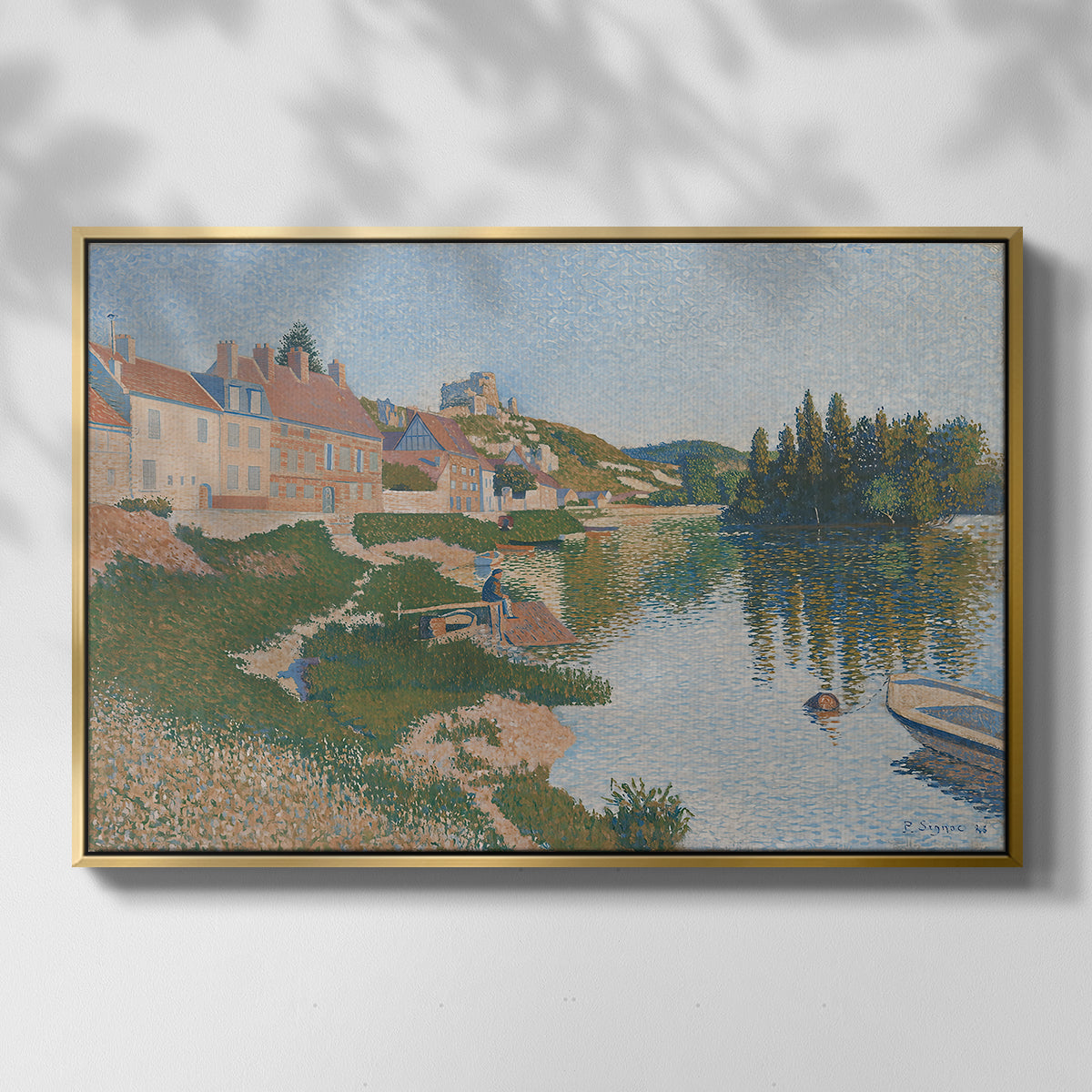 Les Andelys, Côte d'Aval, 1886 - Floater Framed Canvas Print