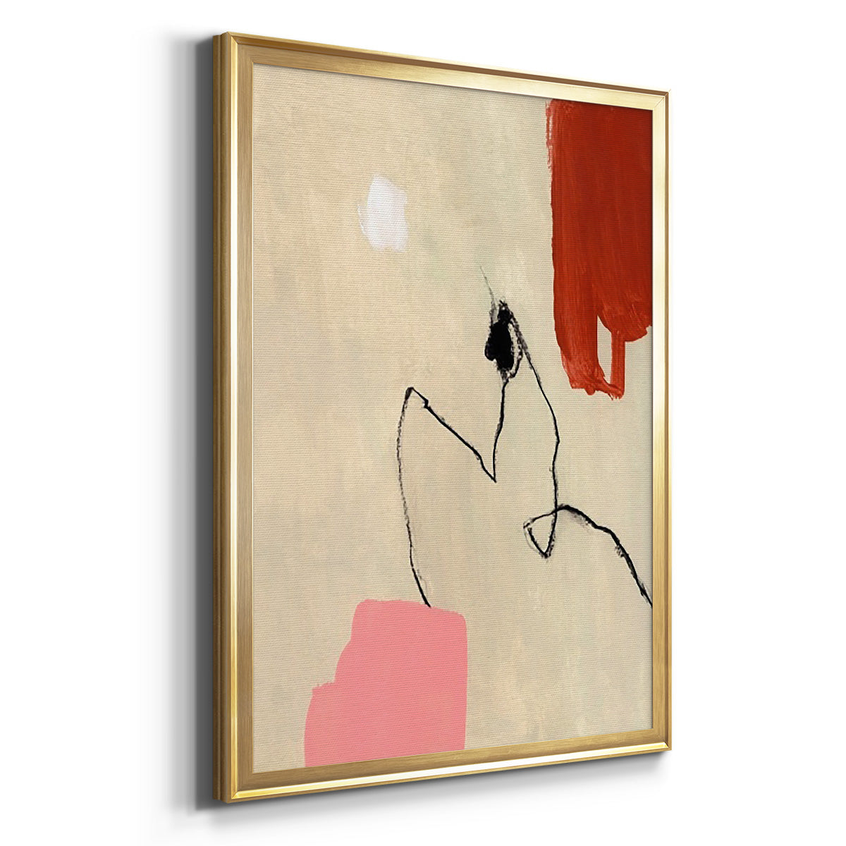 Terra Rosa Abstract II - Modern Framed Canvas Print