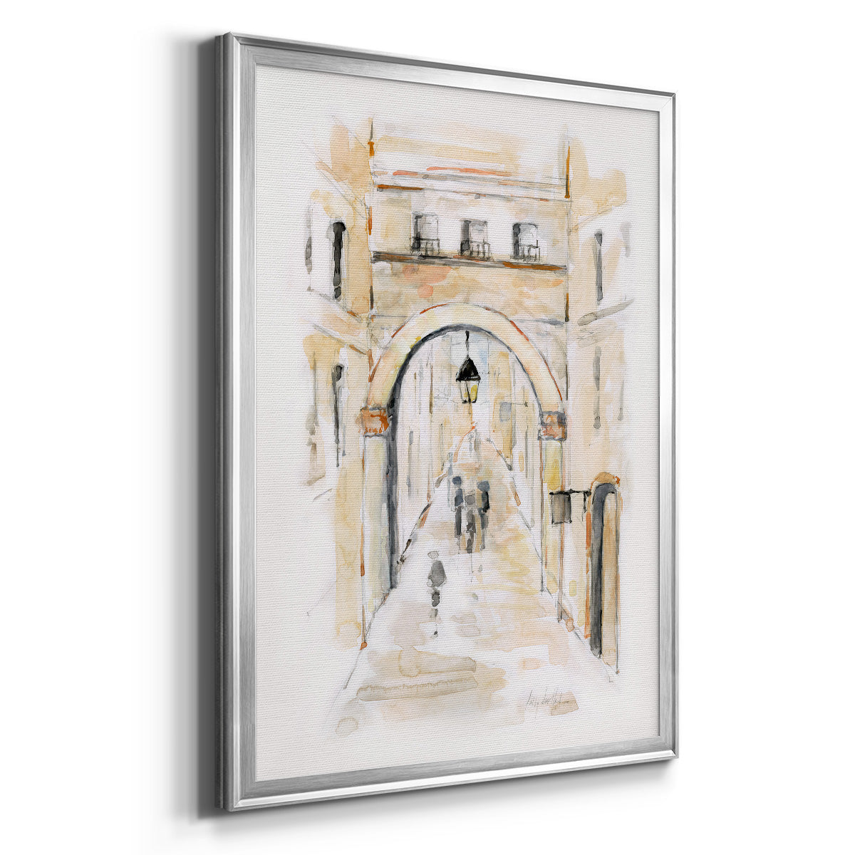 Venice Market Day I - Modern Framed Canvas Print