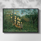 Fight Between a Tiger and a Buffalo, 1908 - Floater Framed Canvas Print