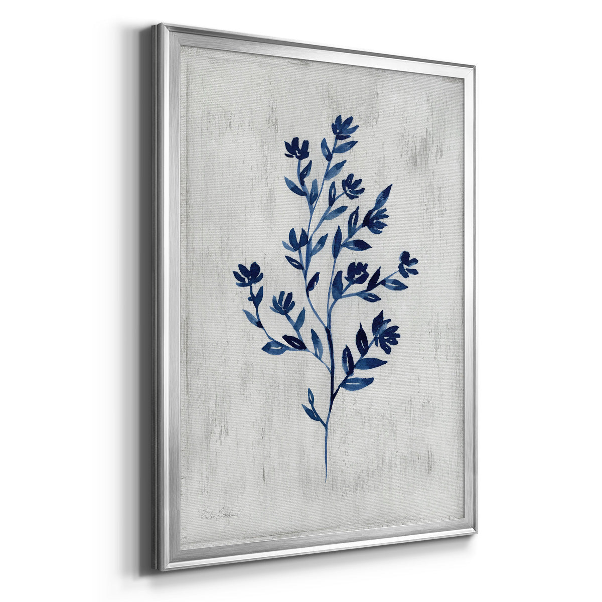 Wild Indigo II - Modern Framed Canvas Print