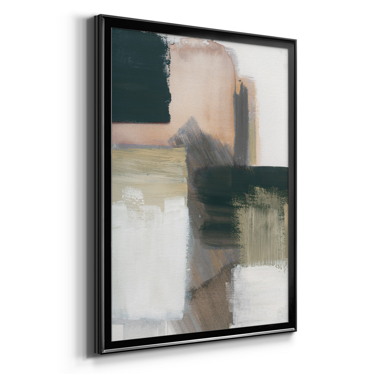 Marble Block Symmetry III - Modern Framed Canvas Print