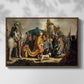 David with Goliath's Head in front of Saul, for Rembrandt, 1627 - Floater Framed Canvas Print