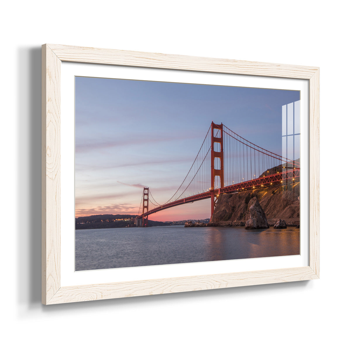 Golden Gate Span - Barnwood Framed Art Print