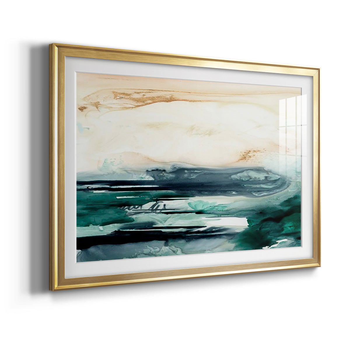 Sea Foam Flow II Premium Framed Print - Ready to Hang