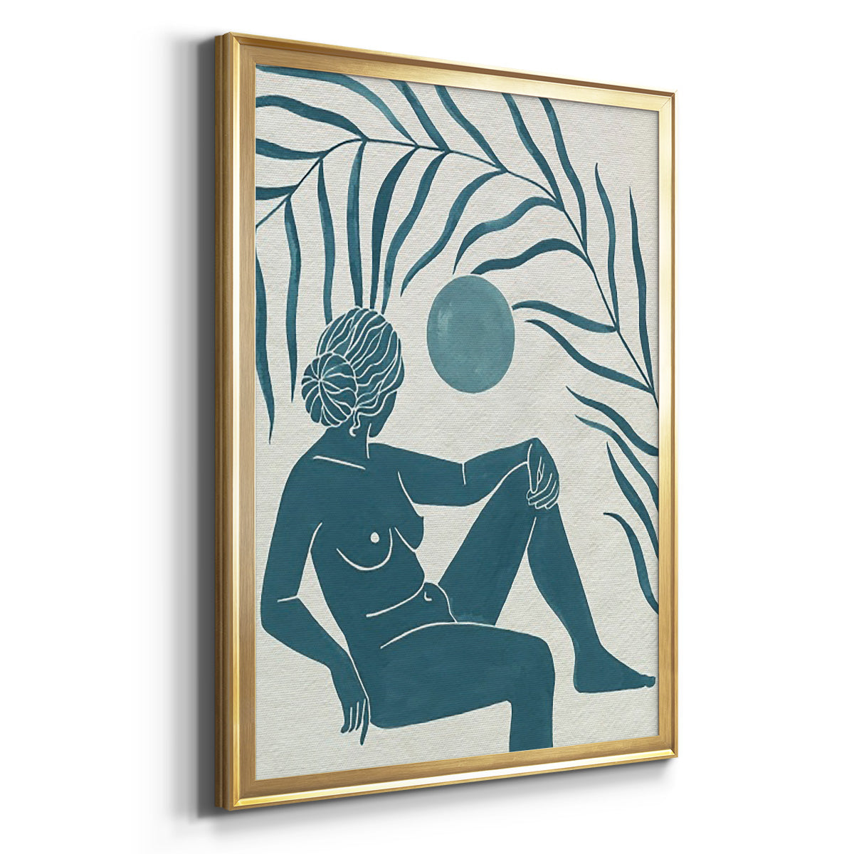 Moon Gazer I - Modern Framed Canvas Print