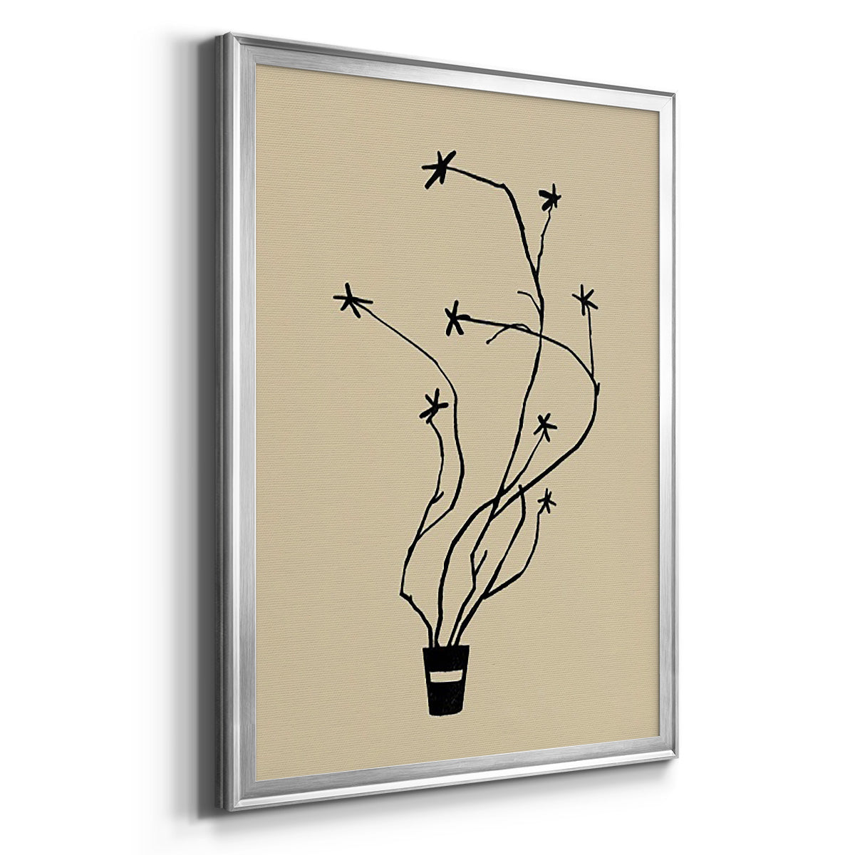 Spring Sprig Vase I - Modern Framed Canvas Print