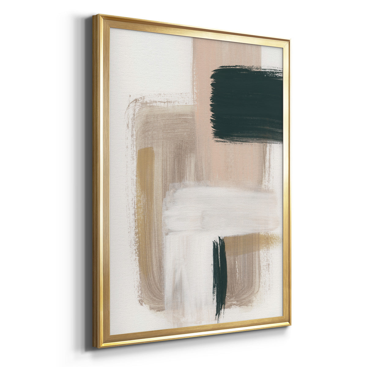 Marble Block Symmetry I - Modern Framed Canvas Print