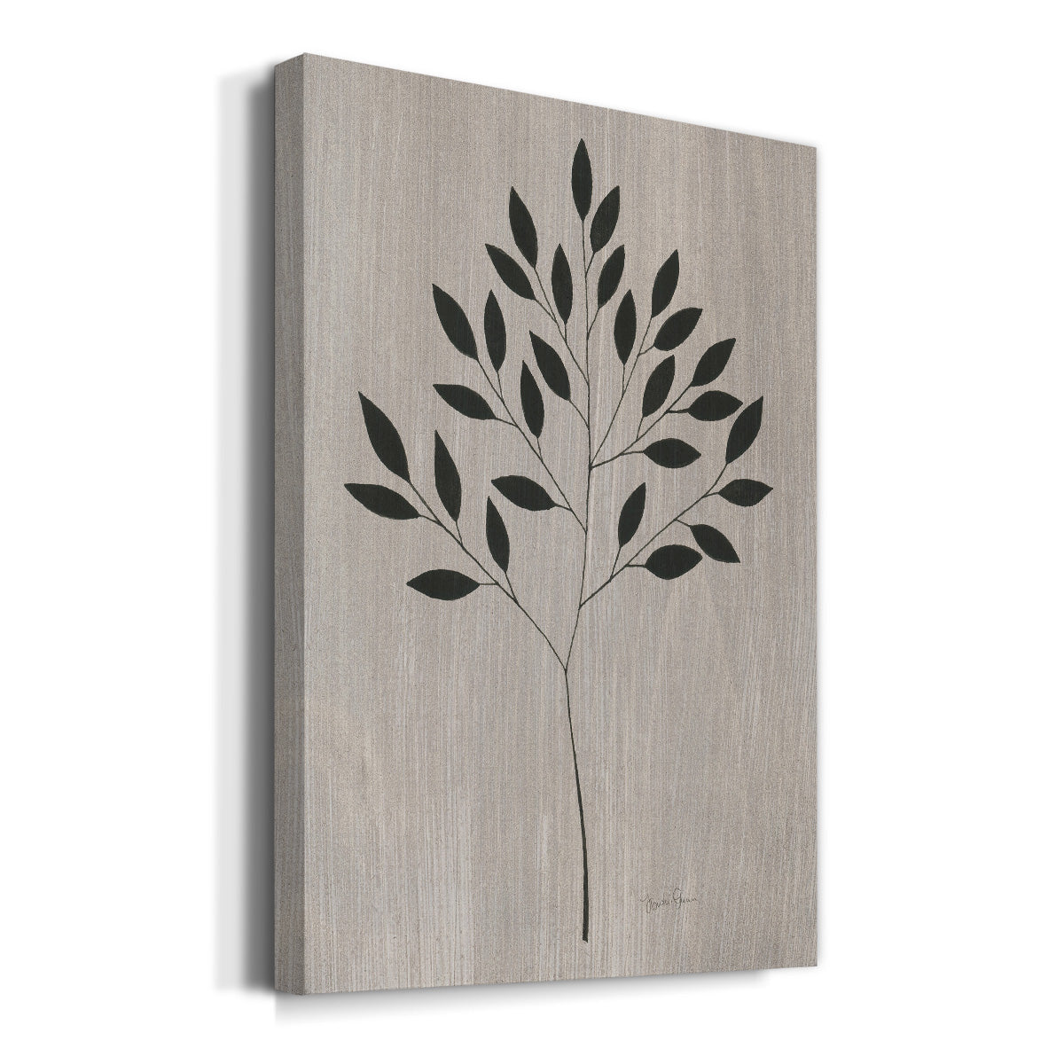 Leaves and Wood I Premium Gallery Wrapped Canvas - Ready to Hang