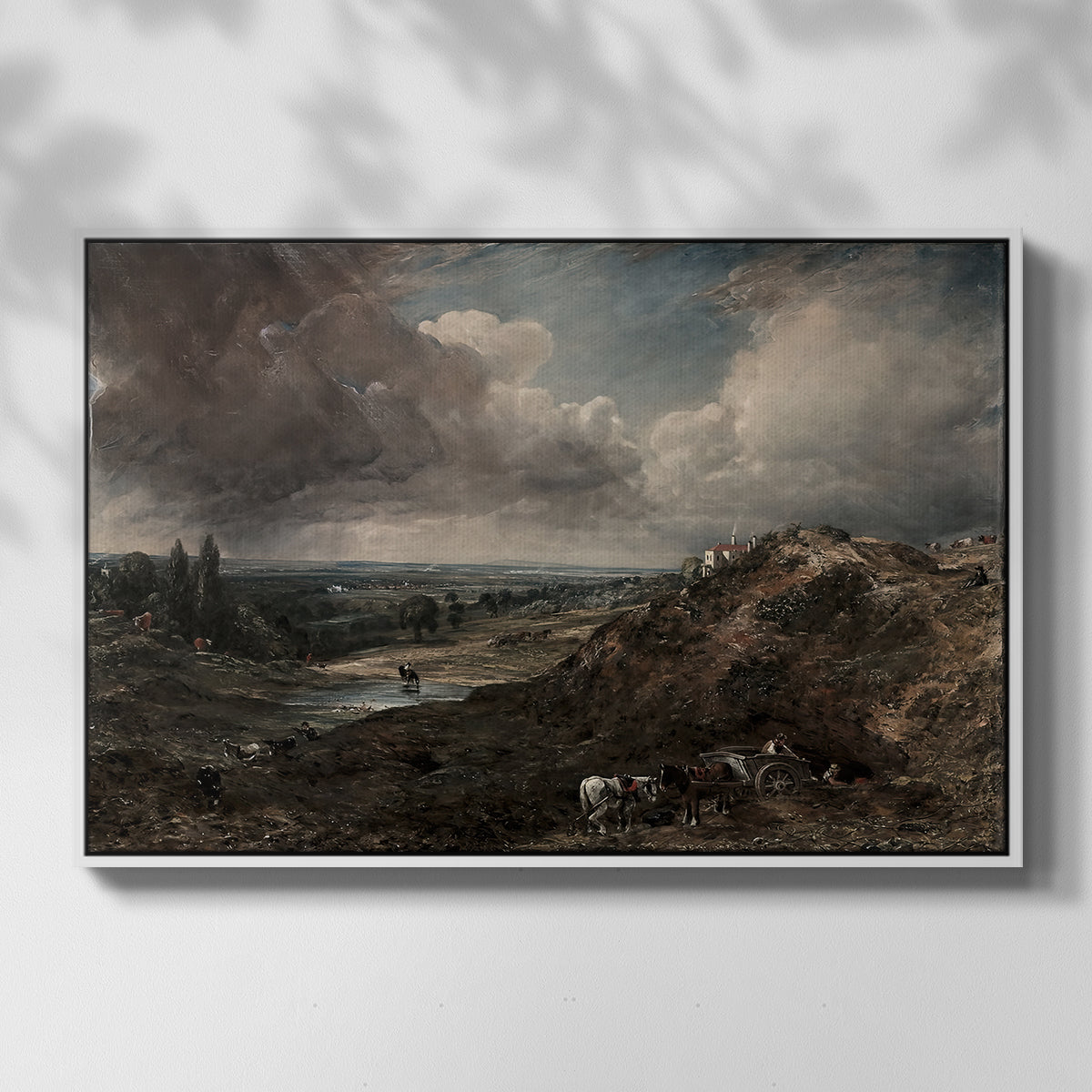 Branch Hill Pond, Hampstead Heath, c. 1828 - Floater Framed Canvas Print
