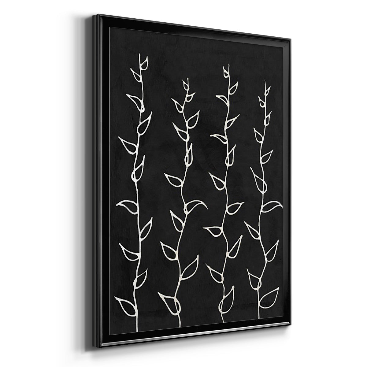 Ivory Vines I - Modern Framed Canvas Print