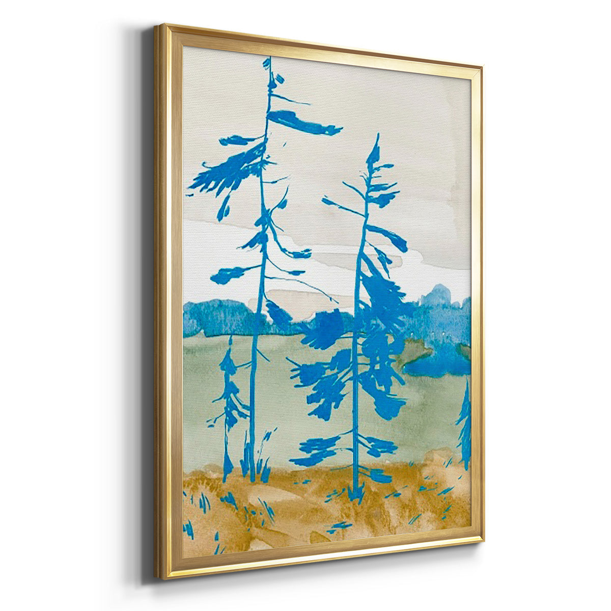 Cerulean Spruce I - Modern Framed Canvas Print