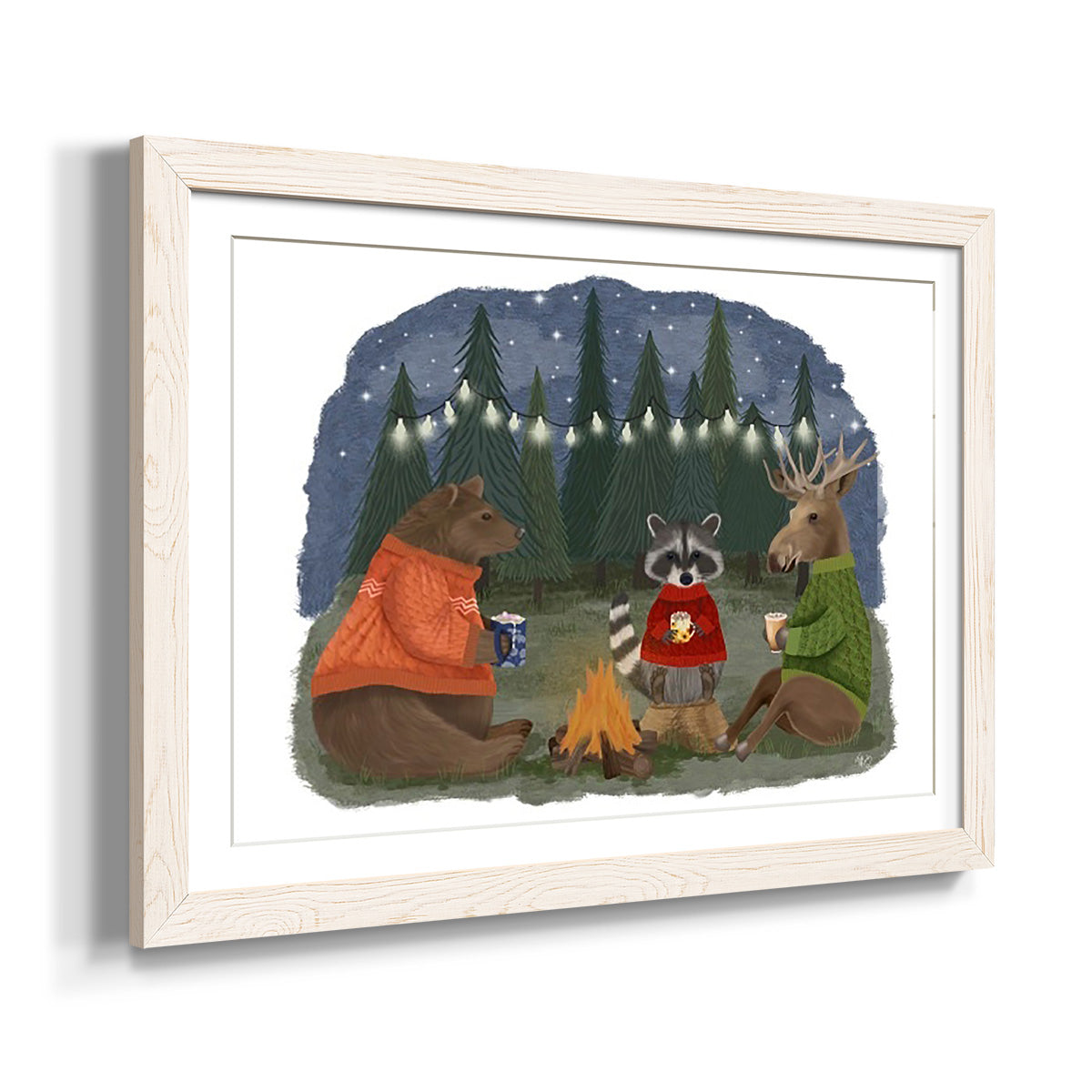 Campfire Hot Chocolate - Barnwood Framed Art Print