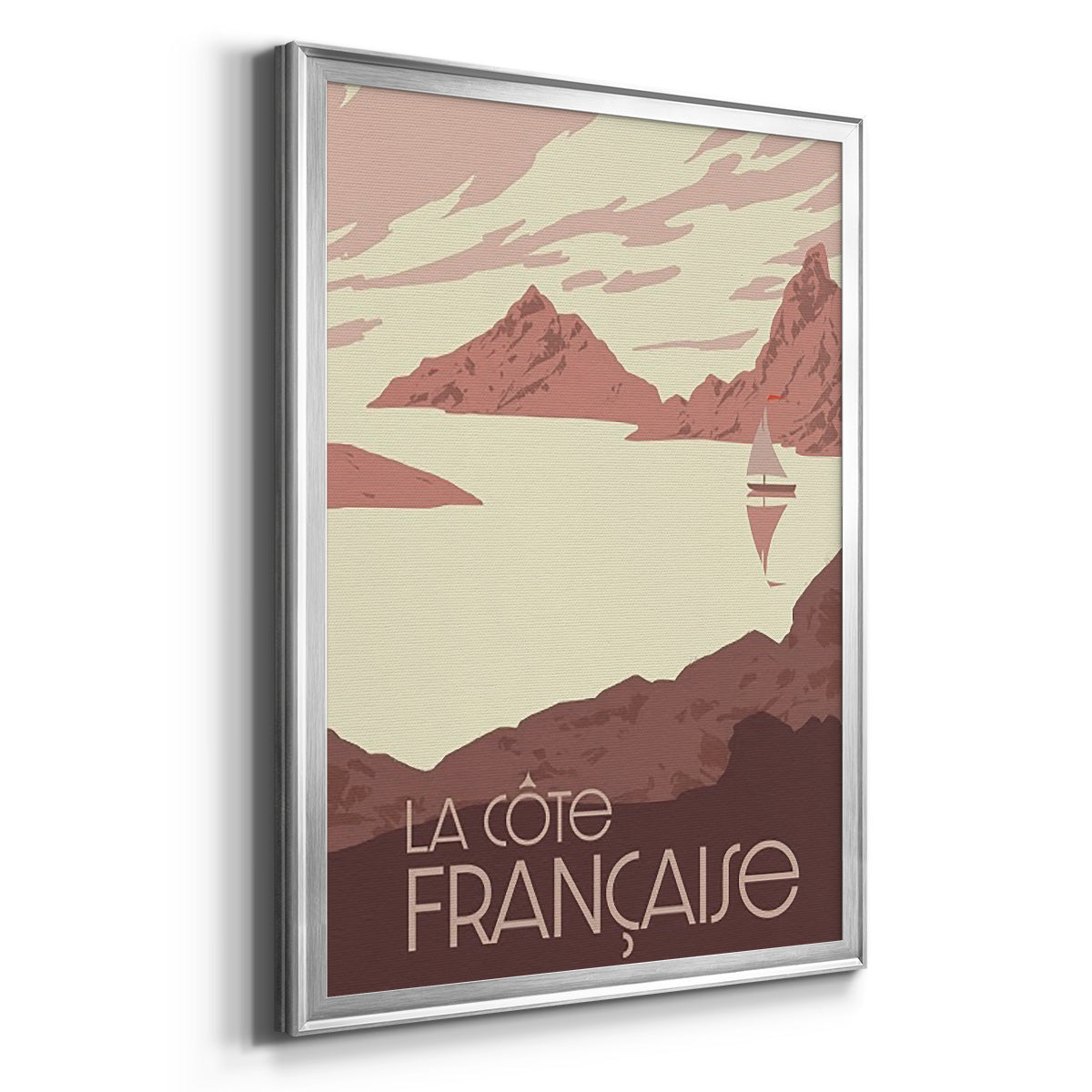 French Coast II - Modern Framed Canvas Print