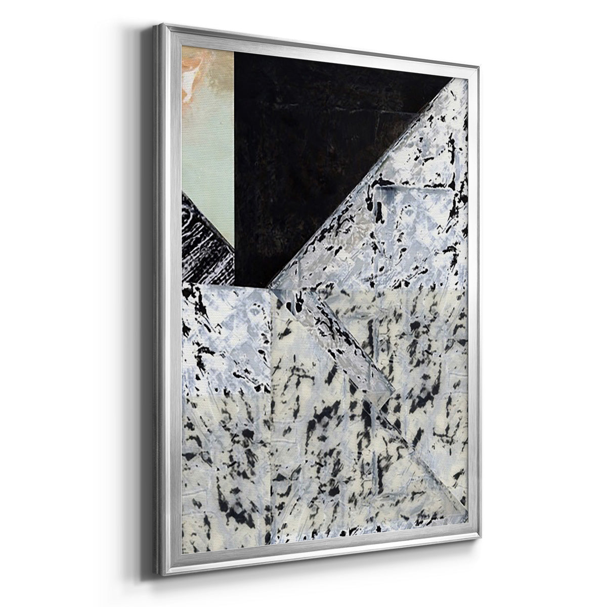 Tiles & Texture Abstract Angles II - Modern Framed Canvas Print