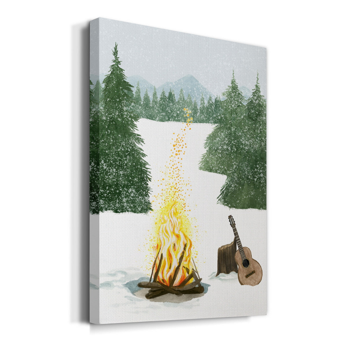 Camping for Christmas Collection B Premium Gallery Wrapped Canvas - Ready to Hang