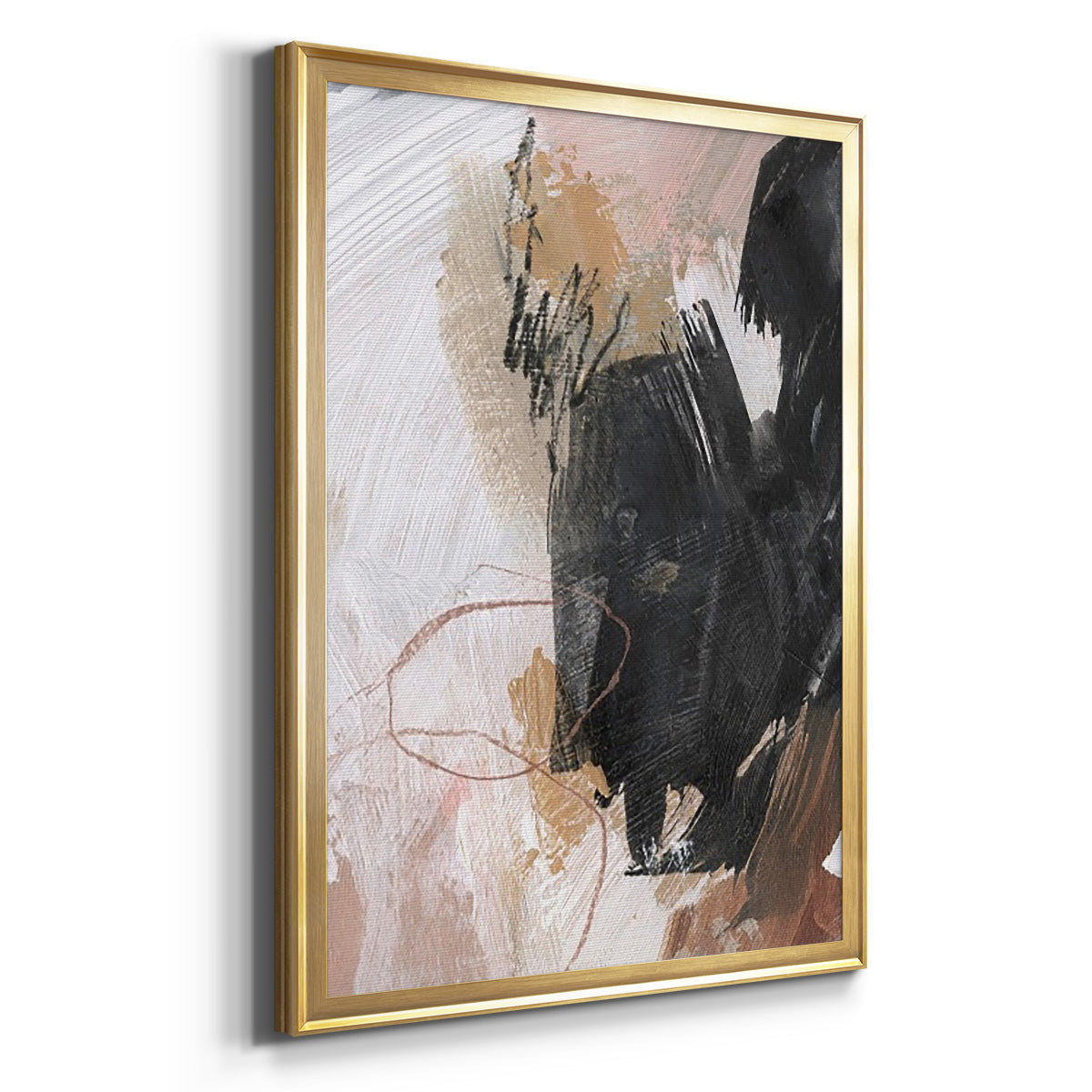 Unbleached Neutrals III - Modern Framed Canvas Print