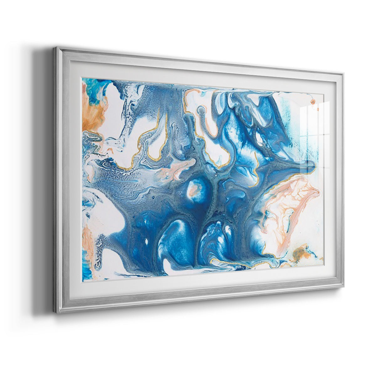 Dancing Blue II Premium Framed Print - Ready to Hang