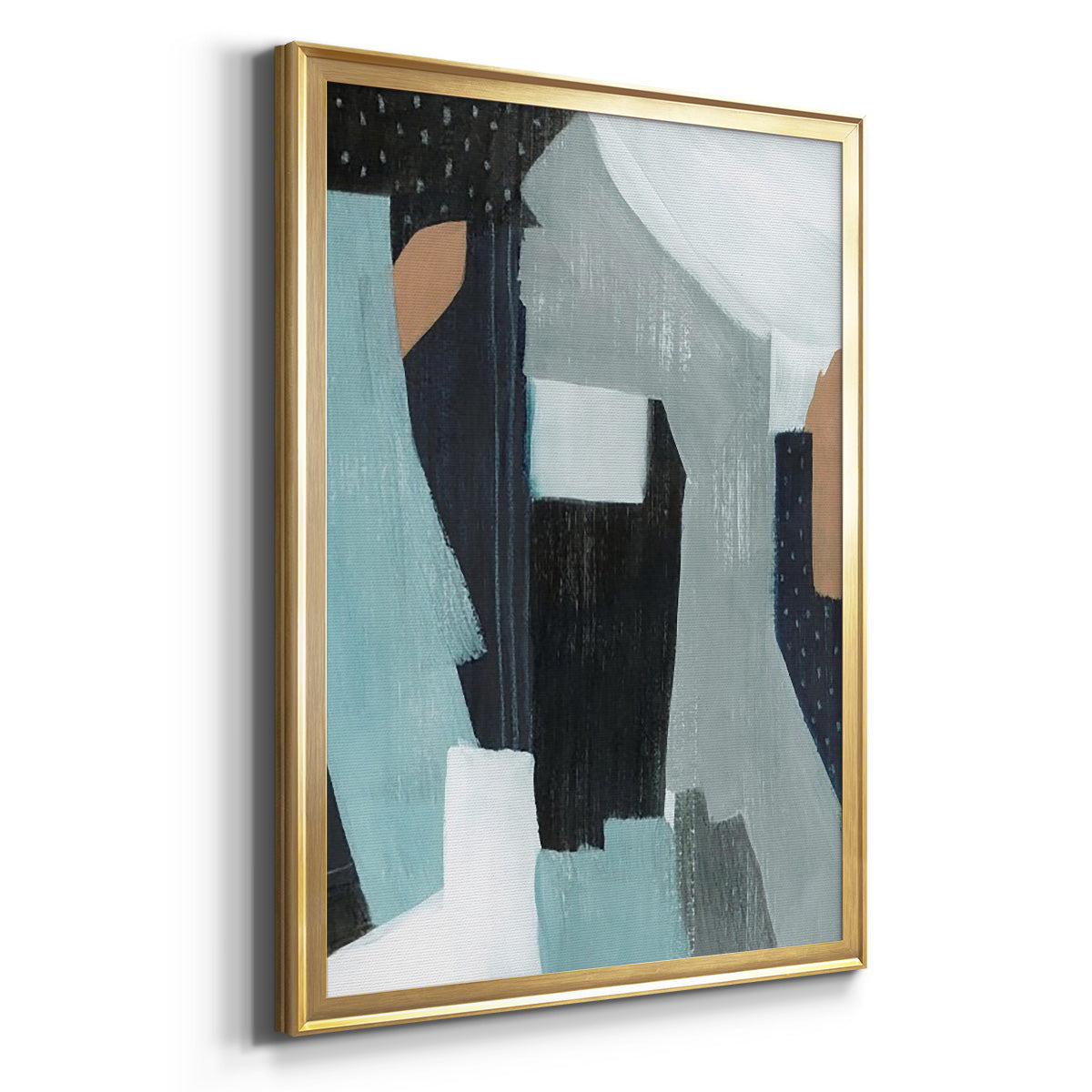 Tangerine Lagoon I - Modern Framed Canvas Print