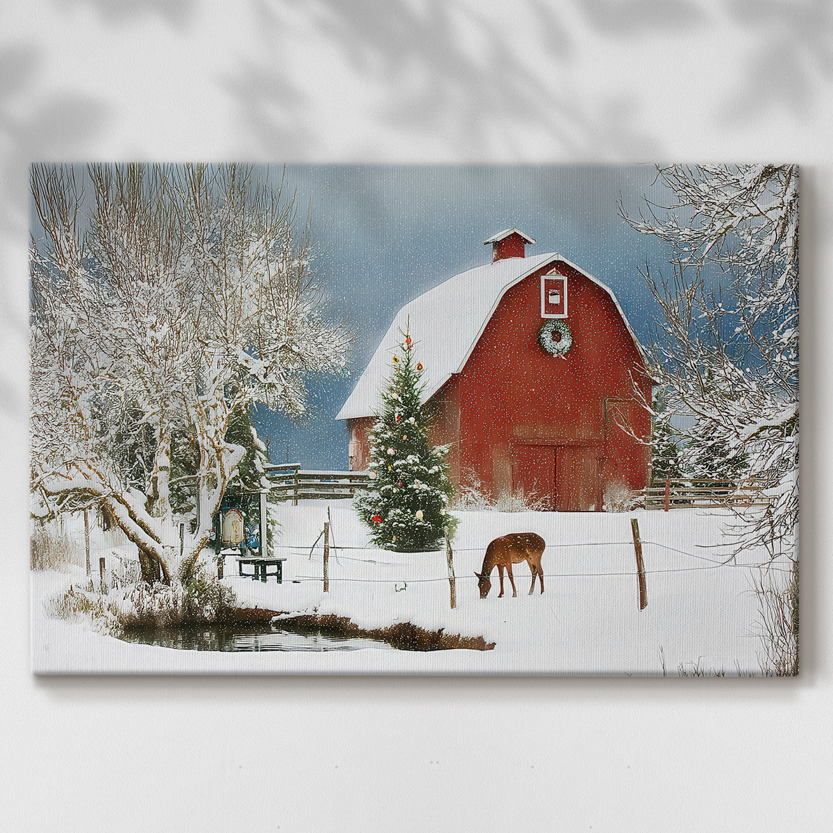 Snowwhite Nativity at Midnight - Canvas Art Print