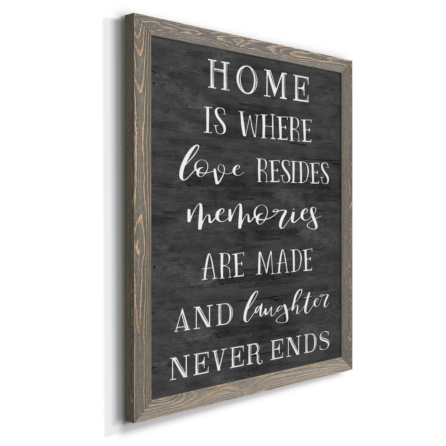 Love Resides - Premium Canvas Framed in Barnwood - Ready to Hang