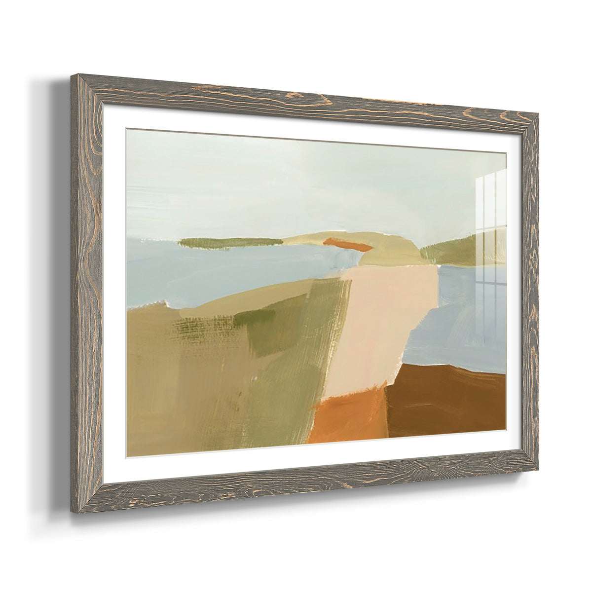Stacked Landscape II - Barnwood Framed Art Print
