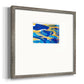 Blue and Gold Abstrat I Premium Framed Print Double Matboard