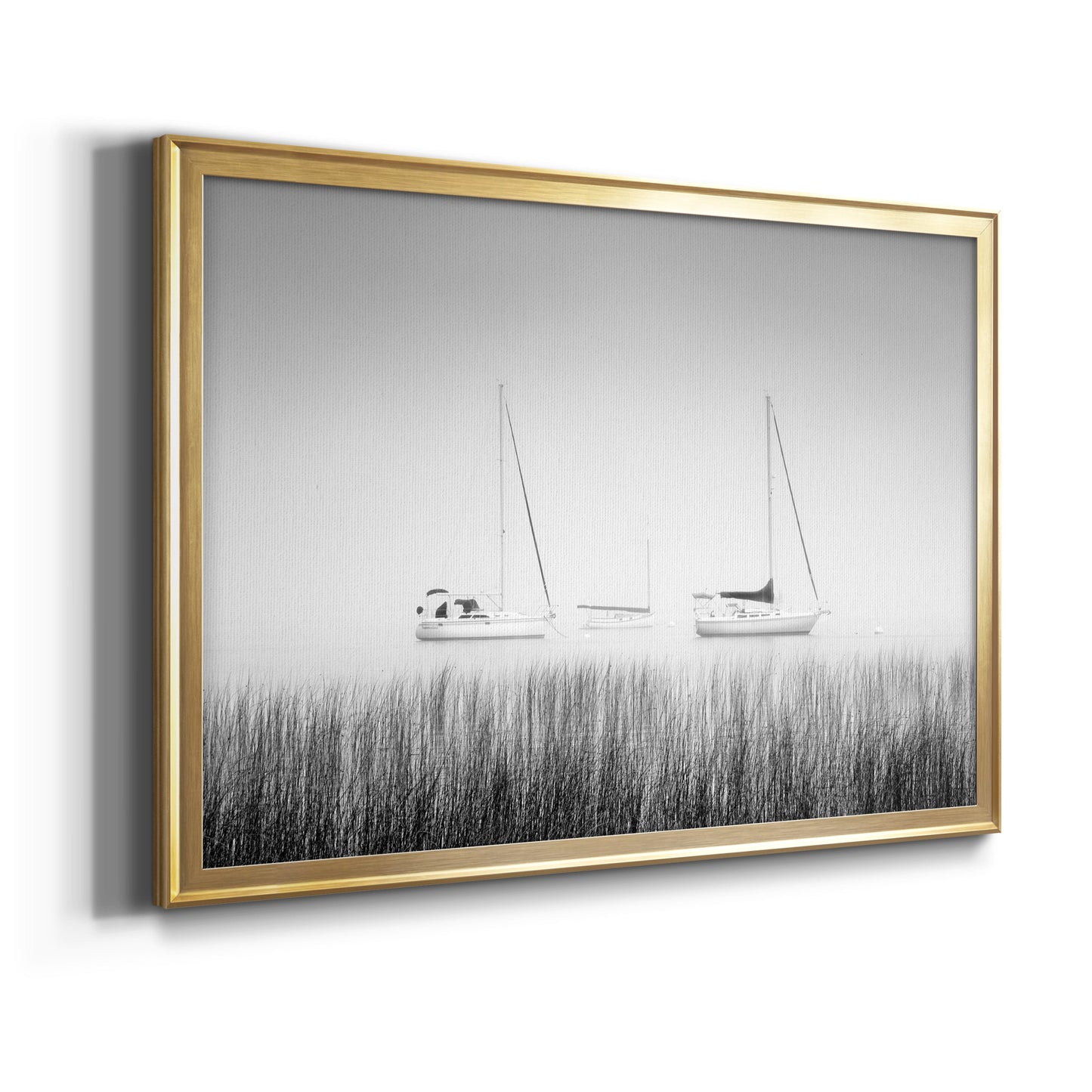 Island Boat Premium Classic Framed Canvas - Ready to Hang