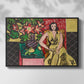 Seated Woman with a Vase of Amaryllis, 1941 - Floater Framed Canvas Print