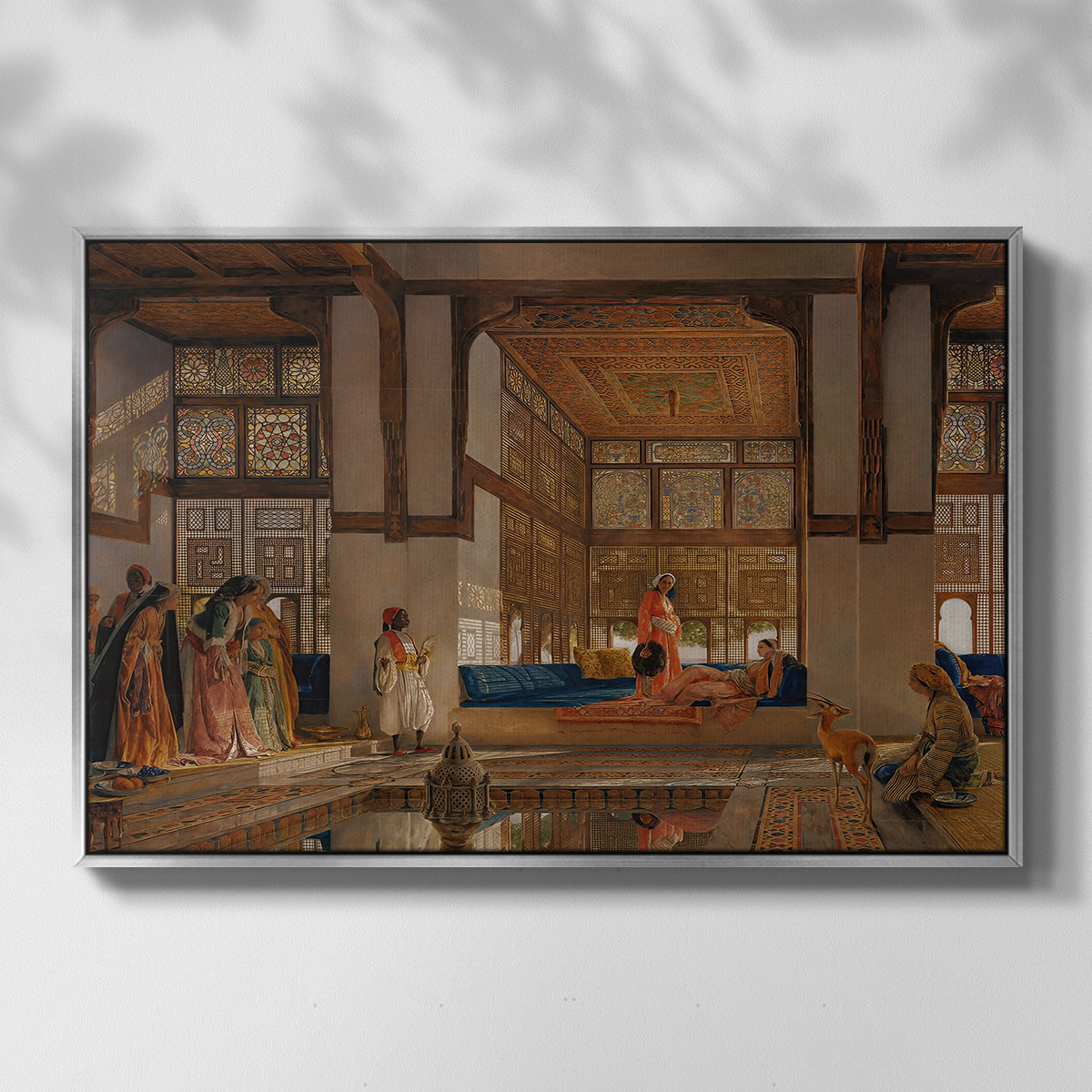 A Lady Receiving Visitors (The Reception), 1873 - Floater Framed Canvas Print