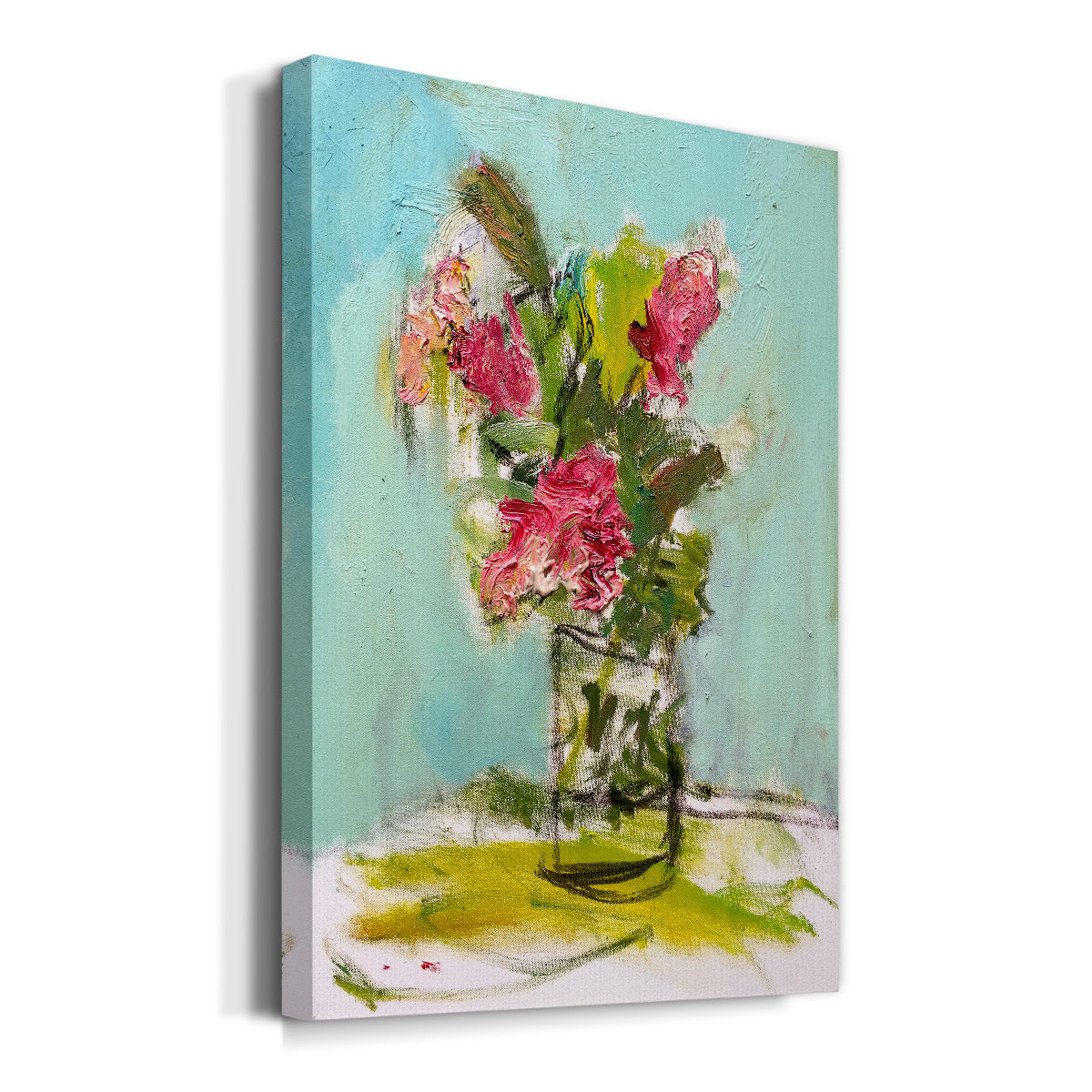 Turquoise Lilly Premium Gallery Wrapped Canvas - Ready to Hang