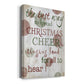 Christmas Cheer Type - Canvas Art Print