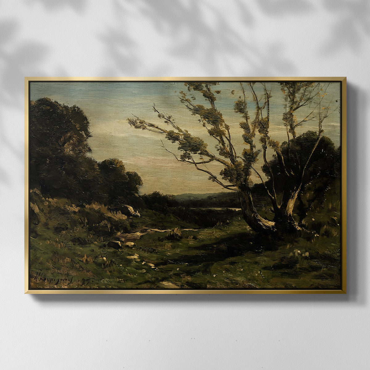 Morning in the Nievre, 1877 - Floater Framed Canvas Print