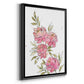 Watercolor Blooms I - Modern Framed Canvas Print