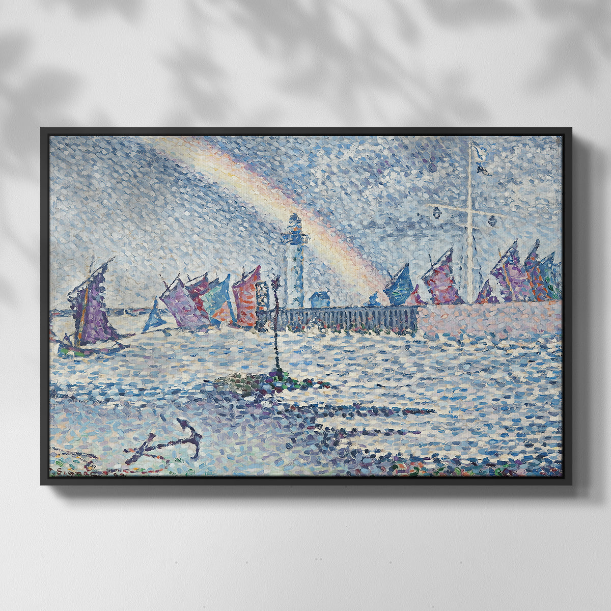 Entrance to the Port of Honfleur, 1899 - Floater Framed Canvas Print