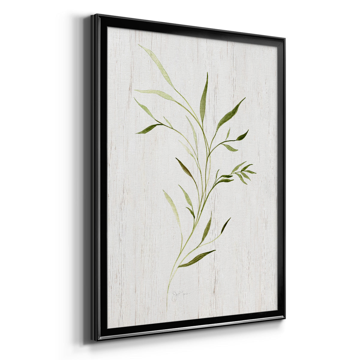 Windblown Leaves II - Modern Framed Canvas Print