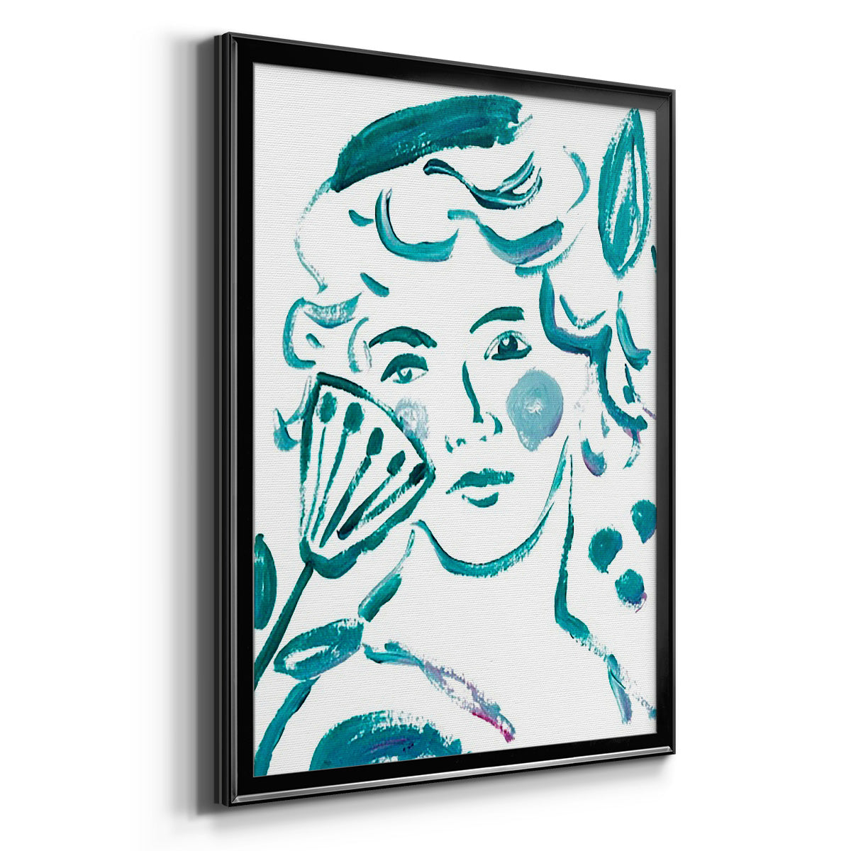 Budding Flower I - Modern Framed Canvas Print