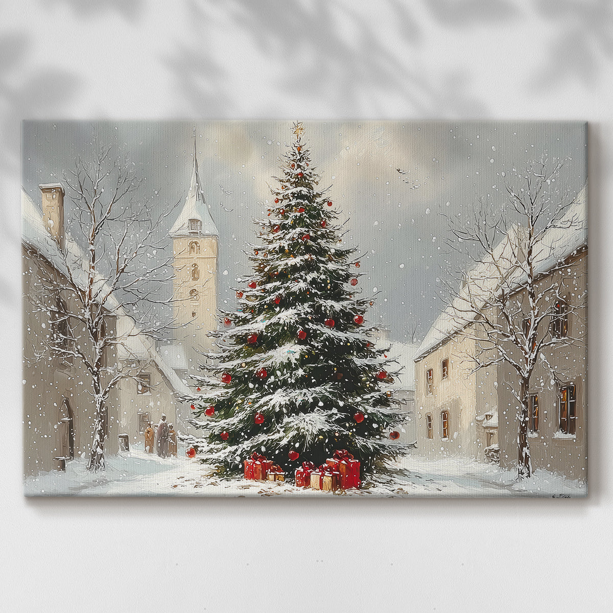 Silver Evergreen at Dawn - Canvas Art Print