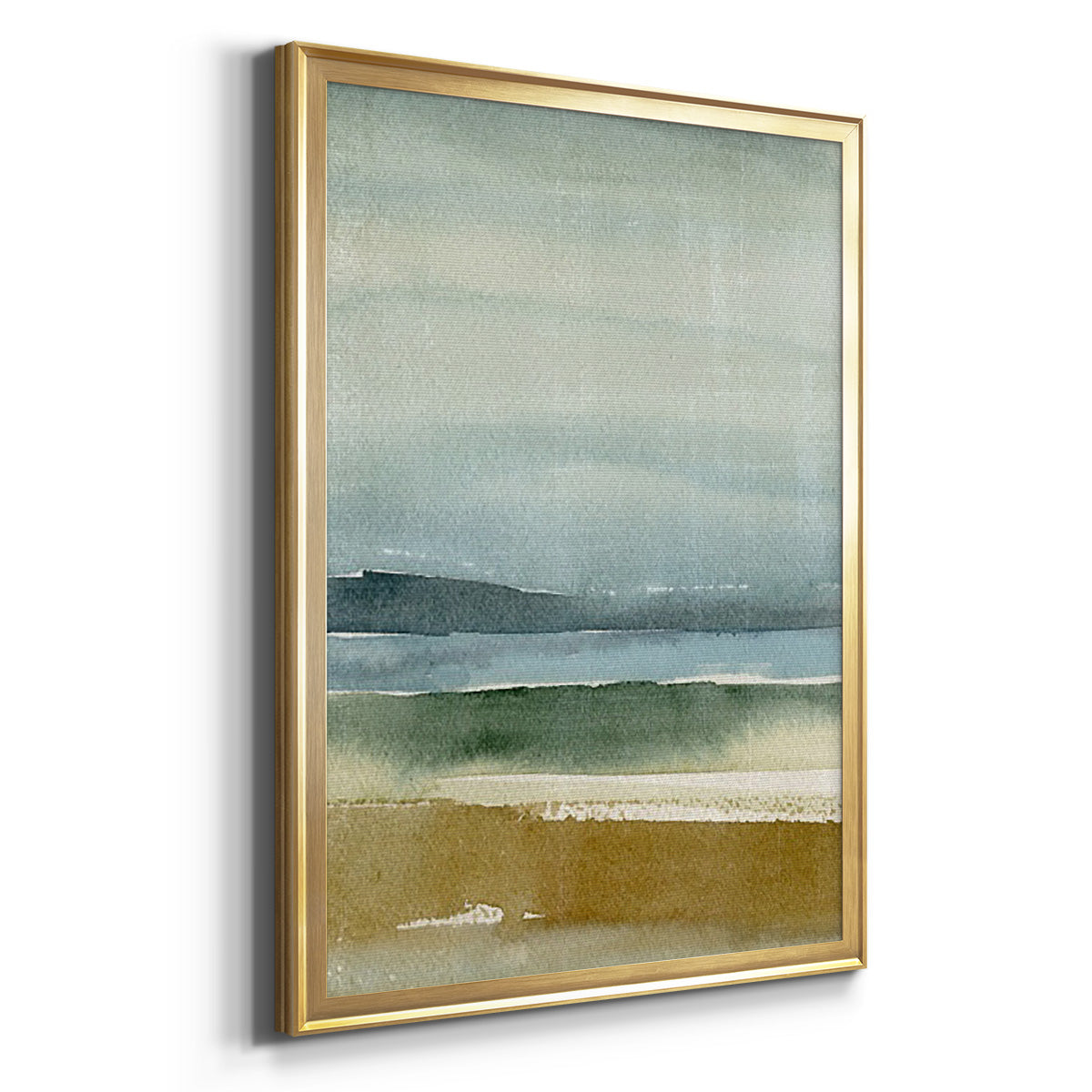 Ochre Outlook II - Modern Framed Canvas Print