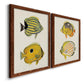 Yellow & Grey Fish III - Premium Framed Canvas 2 Piece Set - Ready to Hang