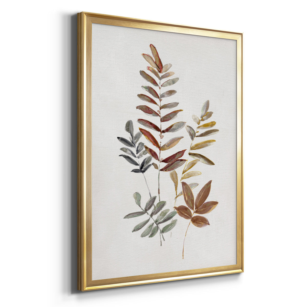 Autumn Leaves I - Modern Framed Canvas Print