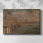 Somerset House Terrace from Waterloo Bridge, c. 1819 - Floater Framed Canvas Print