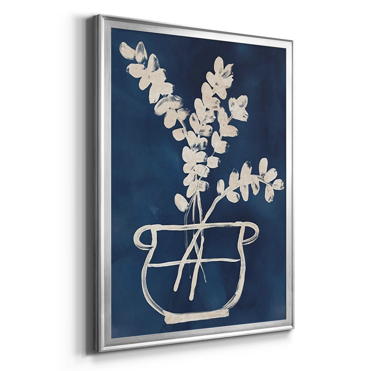 Vessel on Indigo II - Modern Framed Canvas Print