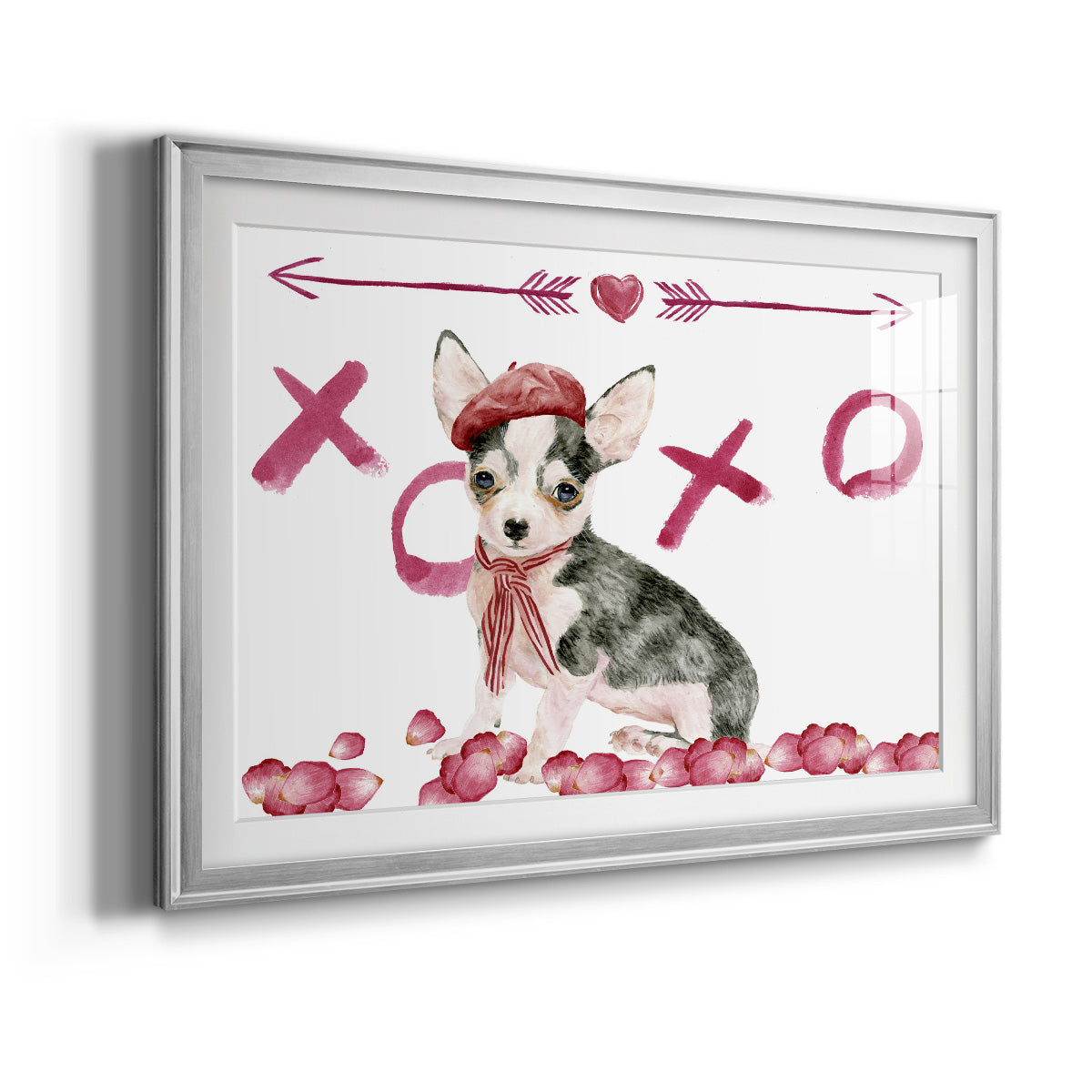 Puppy Valentine Collection A - Modern Framed Art Print