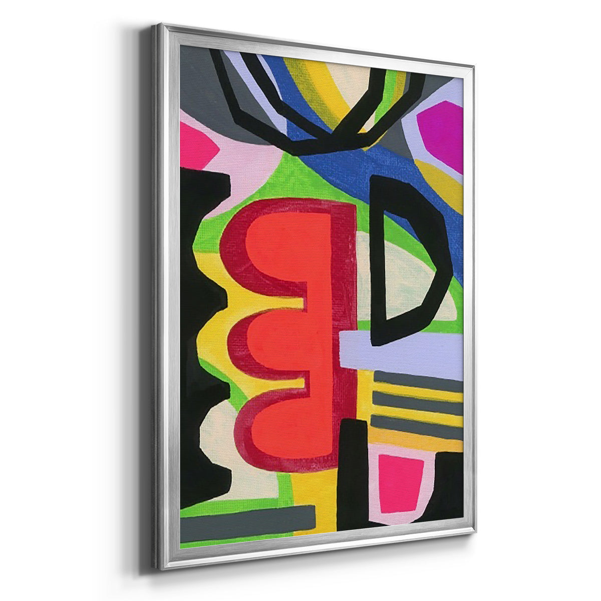 Bold Shape Shift I - Modern Framed Canvas Print