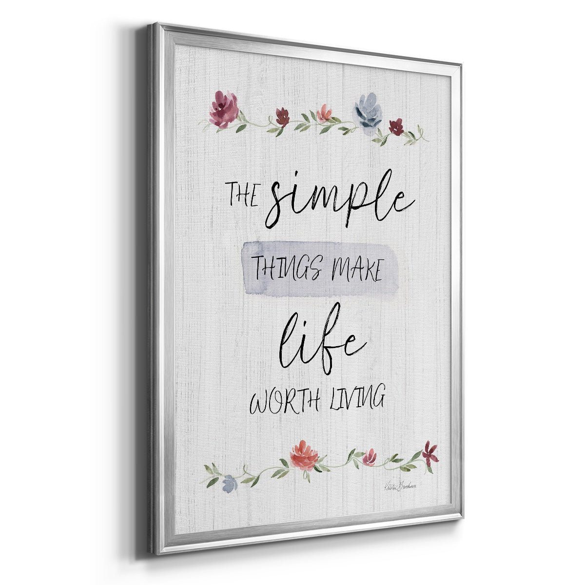 The Simple Things - Modern Framed Canvas Print