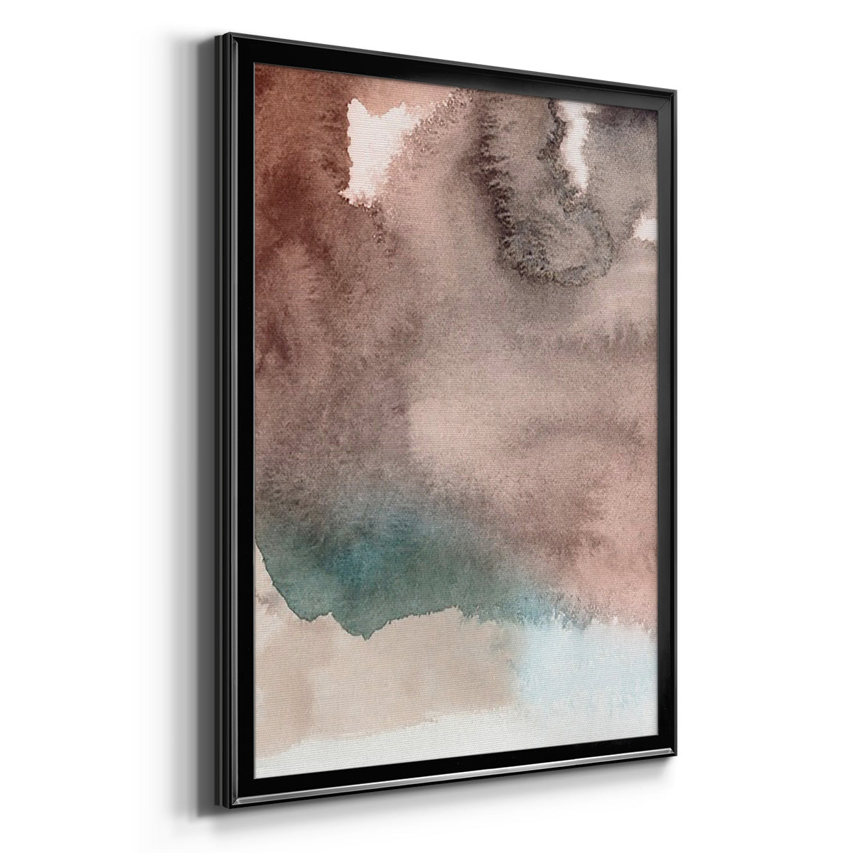 Red Ochre Abstract I - Modern Framed Canvas Print